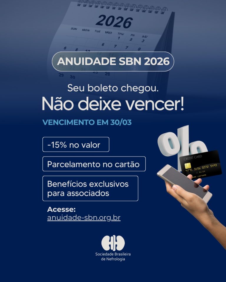 2ª via da Anuidade SBN 2026 já está disponível: vencimento em 30/03, com 15% de desconto e opção de parcelamento no cartão