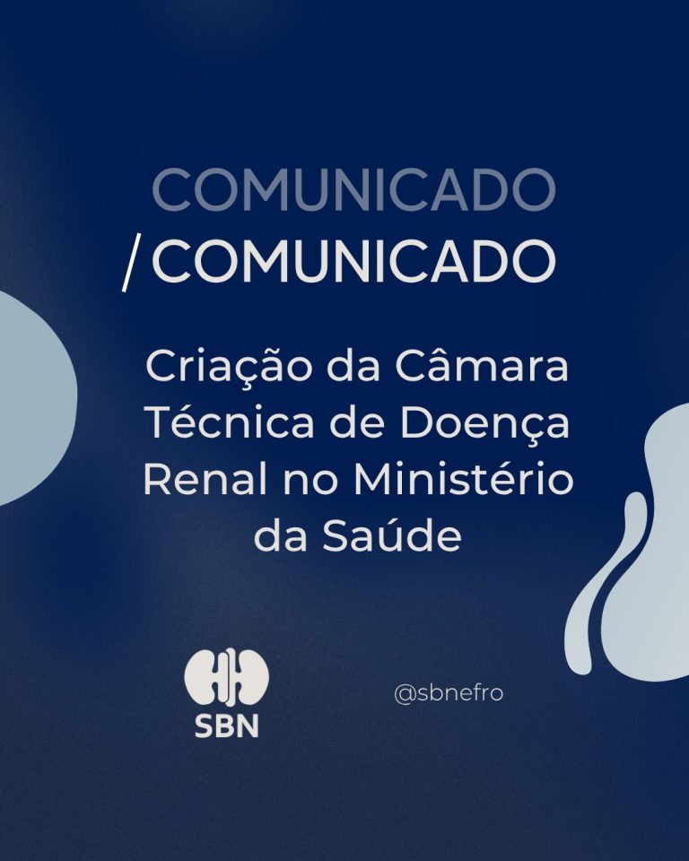 Ministério da Saúde cria Câmara Técnica de Doença Renal e fortalece políticas públicas com participação da SBN