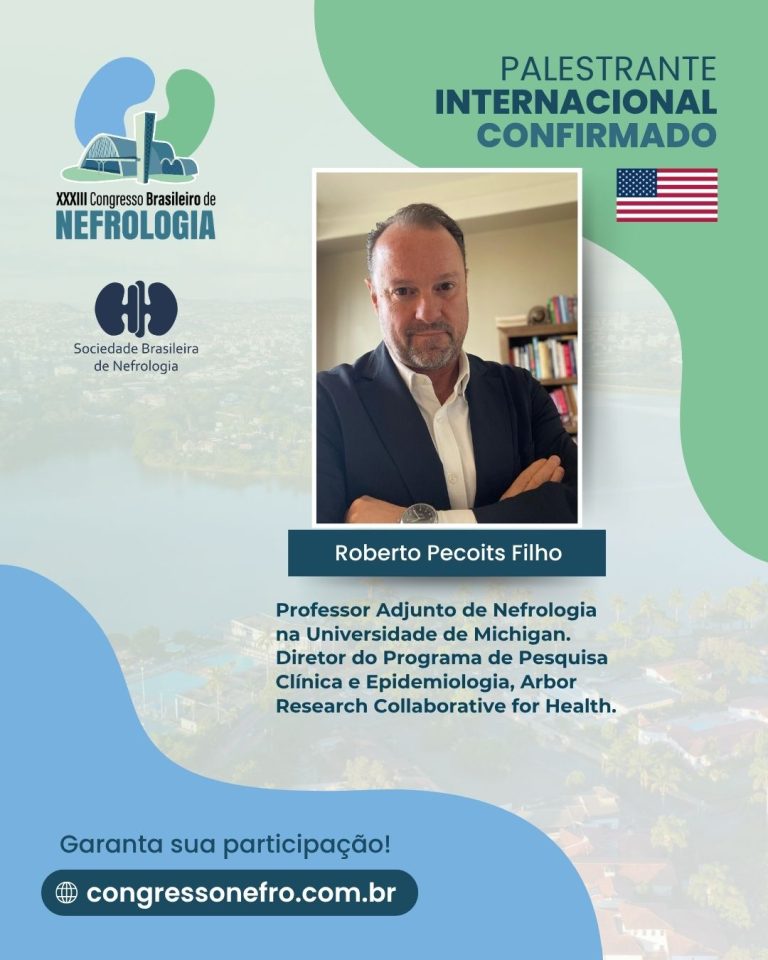 Roberto Pecoits Filho é destaque entre palestrantes internacionais do Congresso Brasileiro de Nefrologia