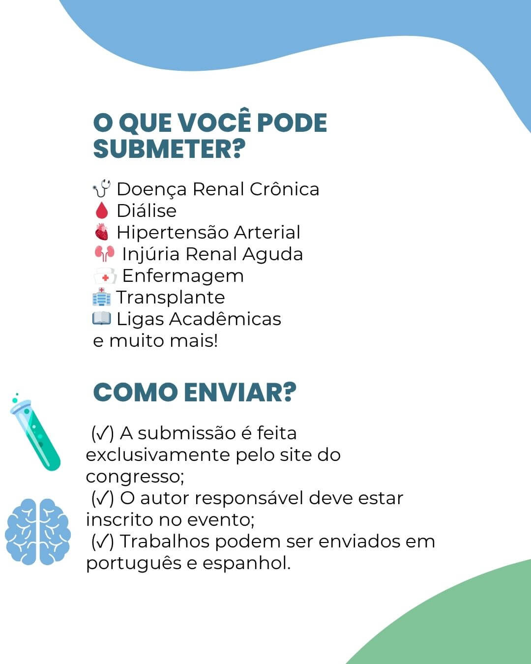 33º Congresso Brasileiro de Nefrologia abre submissão de trabalhos científicos até 8 de junho de 2026 A