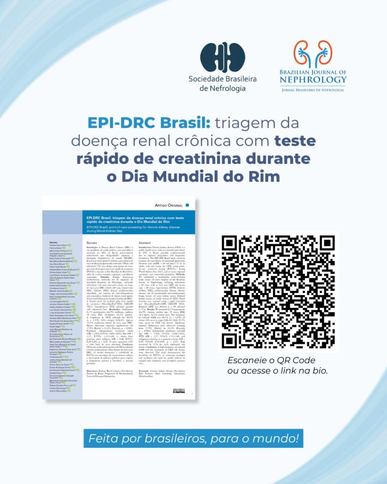 Acabam de ser publicados os resultados do estudo multicêntrico EPI-DRC Brasil