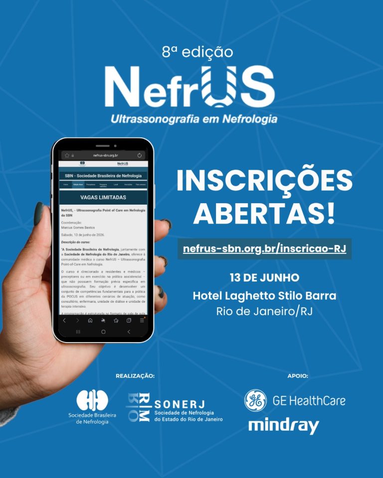 As inscrições para a 8ª edição do NefrUS – Ultrassonografia Point of Care em Nefrologia da SBN já estão abertas!