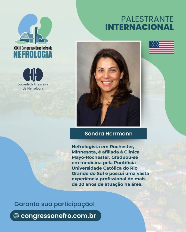 Nefrologista da Mayo Clinic, Sandra Herrmann é presença internacional confirmada no CBN 2026