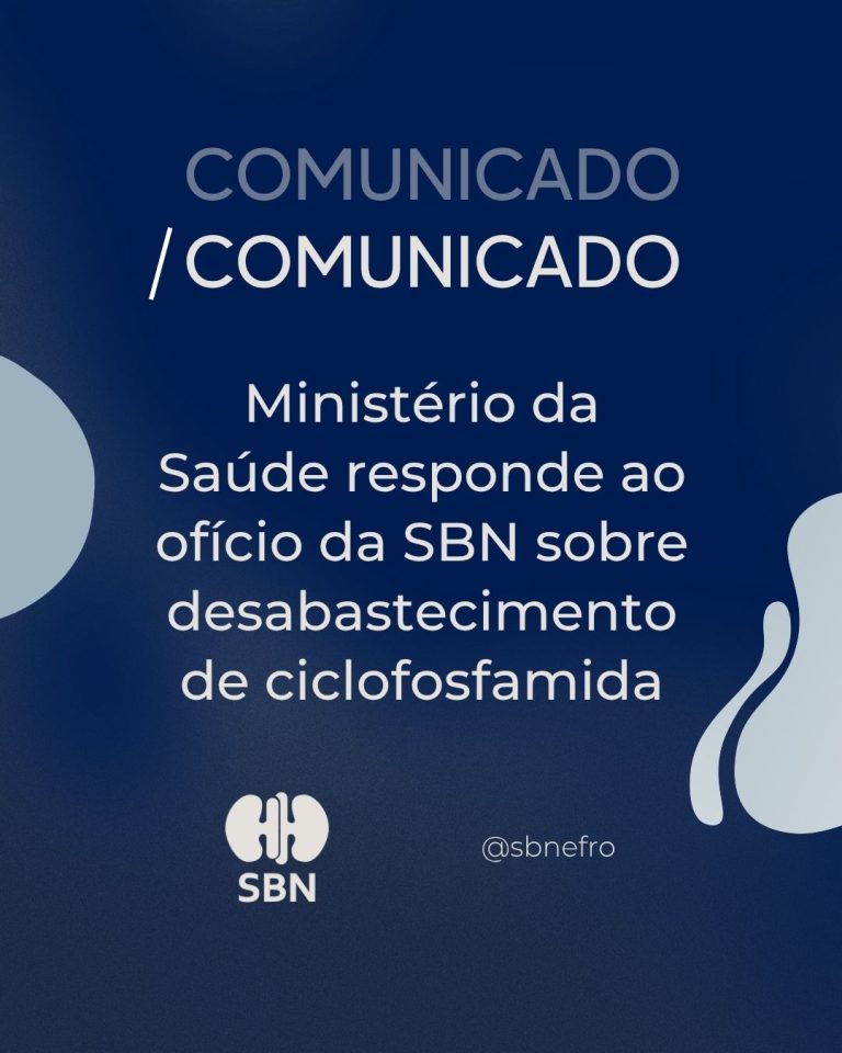 SBN obtém resposta do Ministério da Saúde sobre o desabastecimento de ciclofosfamida no Brasil