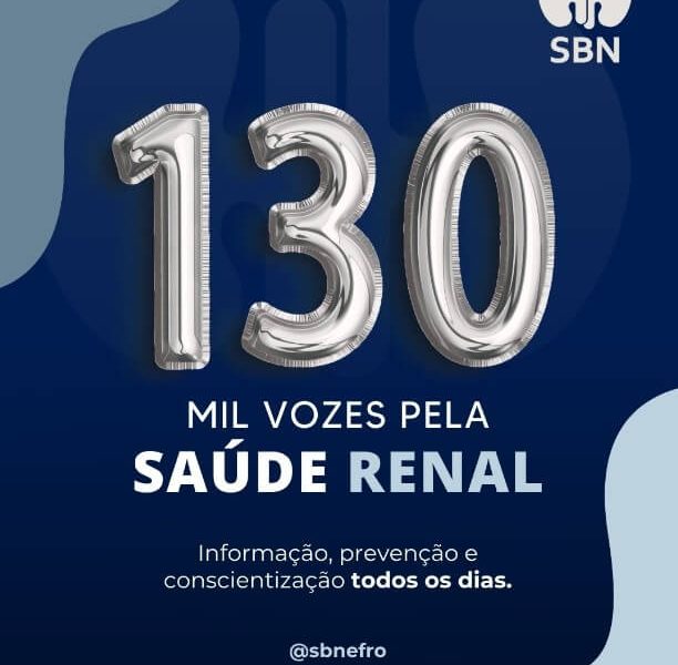 130 mil pessoas conectadas pela saúde renal