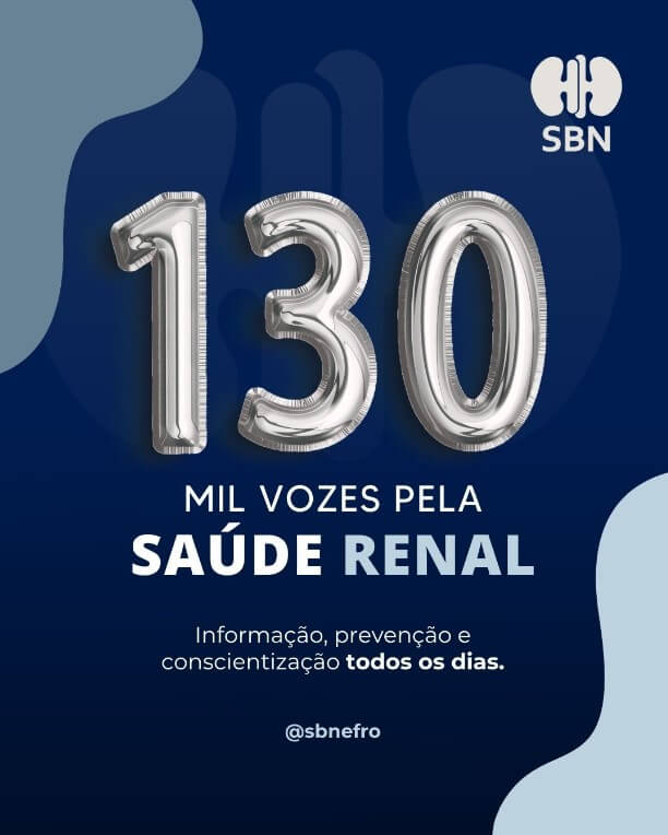 130 mil pessoas conectadas pela saúde renal