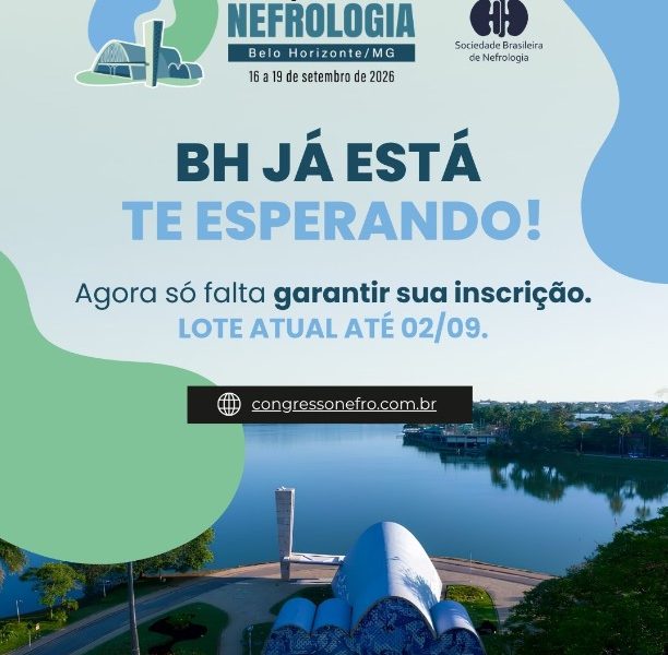 O lote atual de inscrições para o 33º CBN 2026 permanece disponível até 02 de setembro