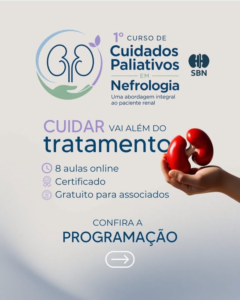 A Sociedade Brasileira de Nefrologia lança o 1º Curso de Cuidados Paliativos em Nefrologia
