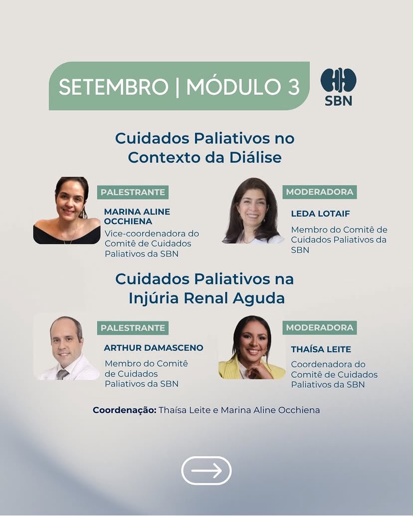 1º Curso de Cuidados Paliativos em Nefrologia