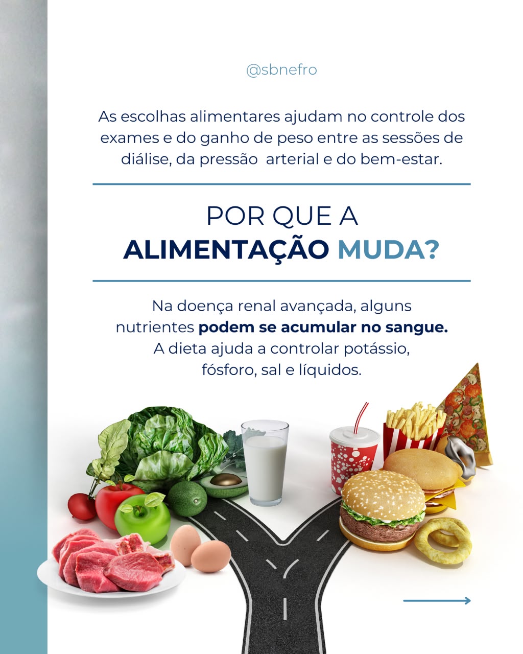 A alimentação é uma parte importante do cuidado durante a hemodiálise