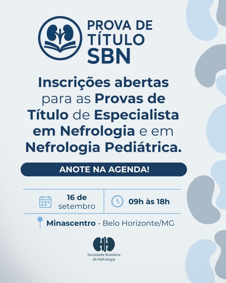 Atenção, nefrologistas! O prazo está chegando ao fim!