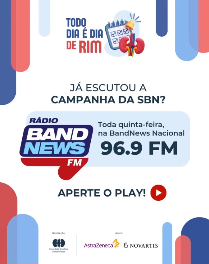 Você já ouviu a campanha Todo Dia é Dia de Rim na BandNews FM?