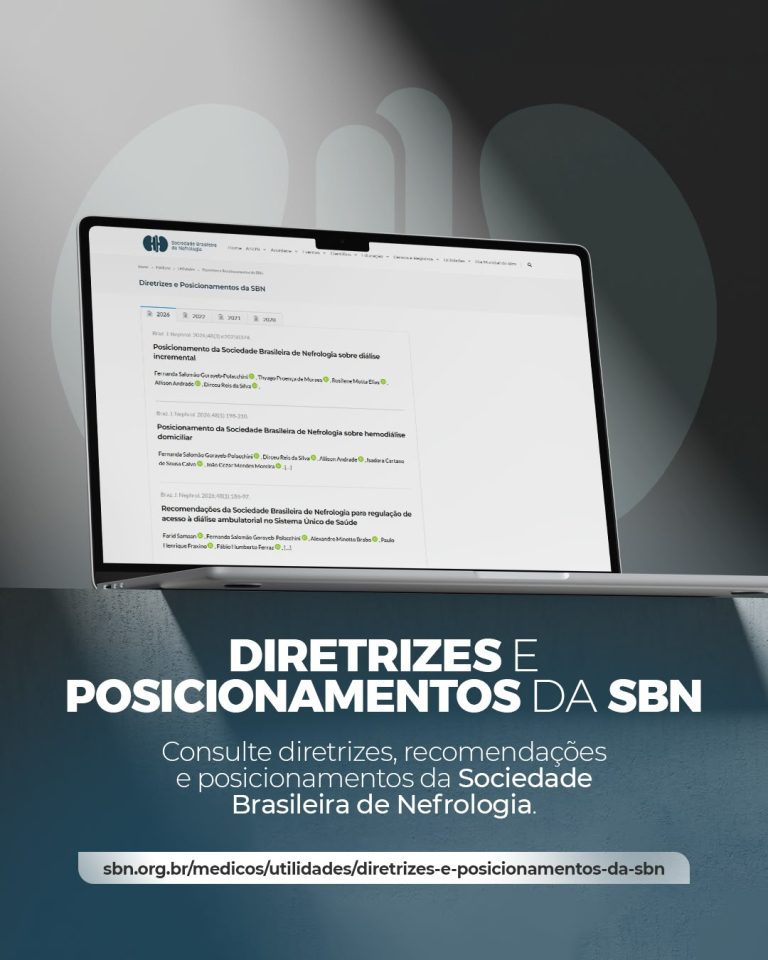 A Sociedade Brasileira de Nefrologia disponibiliza em seu site uma página dedicada a reunir diretrizes, consensos, recomendações e posicionamentos científicos relacionados à Nefrologia