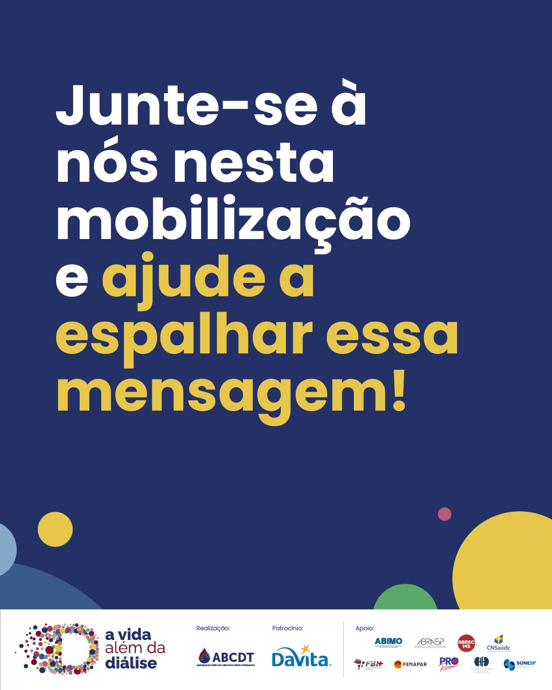 A vida não para no diagnóstico. E a diálise não pode parar