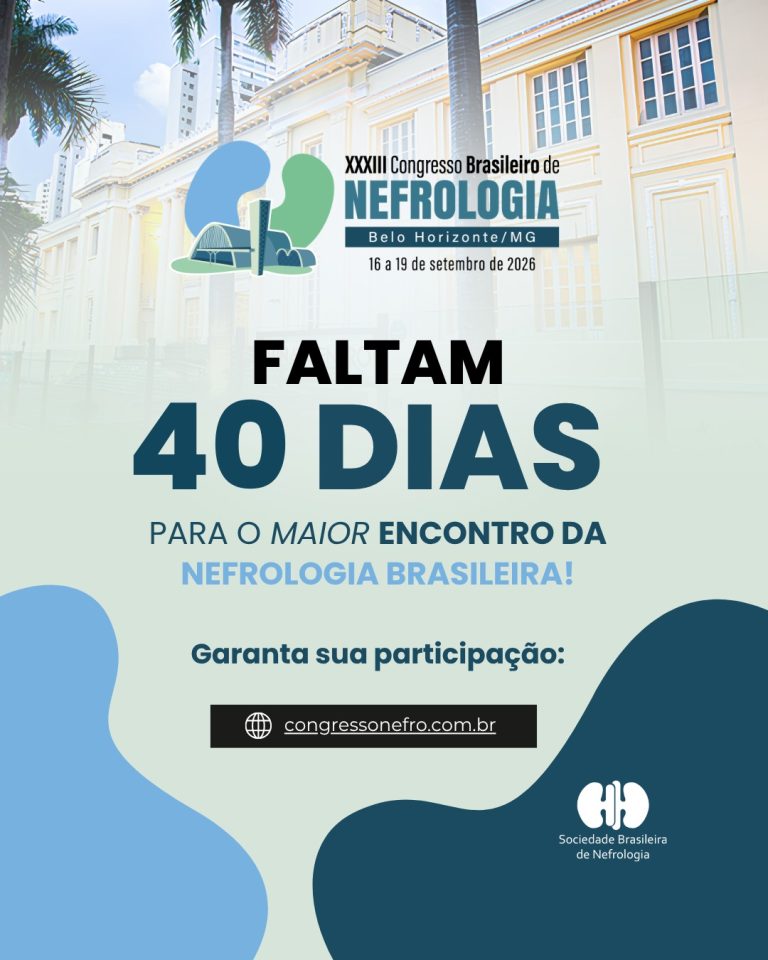 Faltam 40 dias para o Congresso Brasileiro de Nefrologia 2026