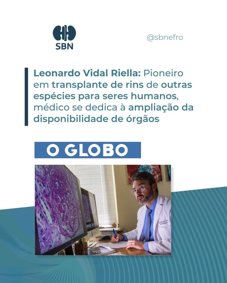 O nefrologista brasileiro Leonardo Vidal Riella foi reconhecido pelo jornal O Globo como um dos “101 Brasileiros que Constroem o Futuro”