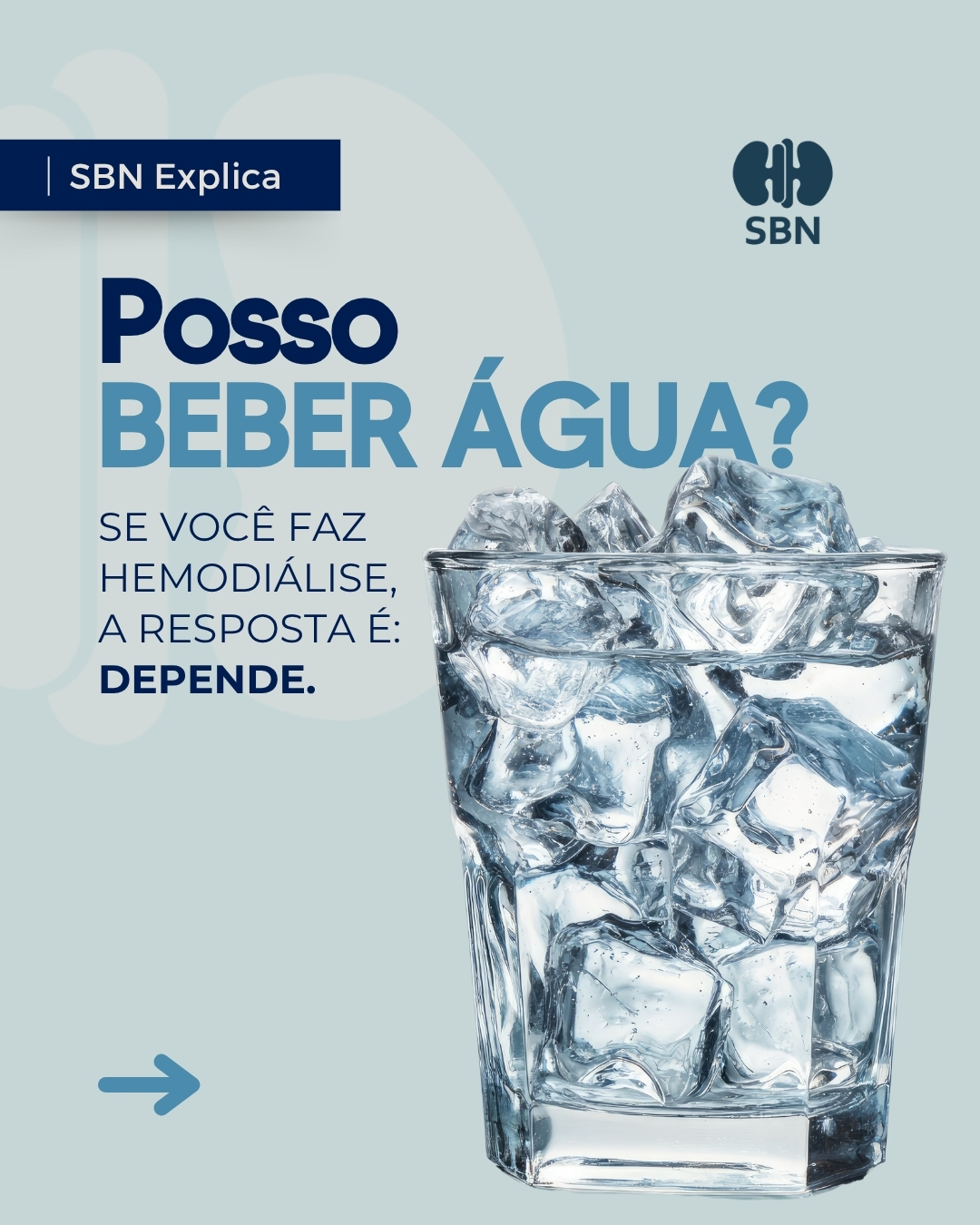 Quem faz hemodiálise pode beber água, mas