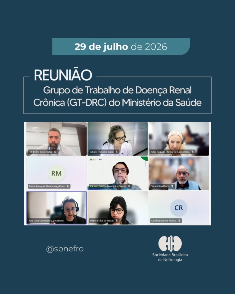 Reunião do Grupo de Trabalho de Doença Renal Crônica (GT-DRC) do Ministério da Saúde