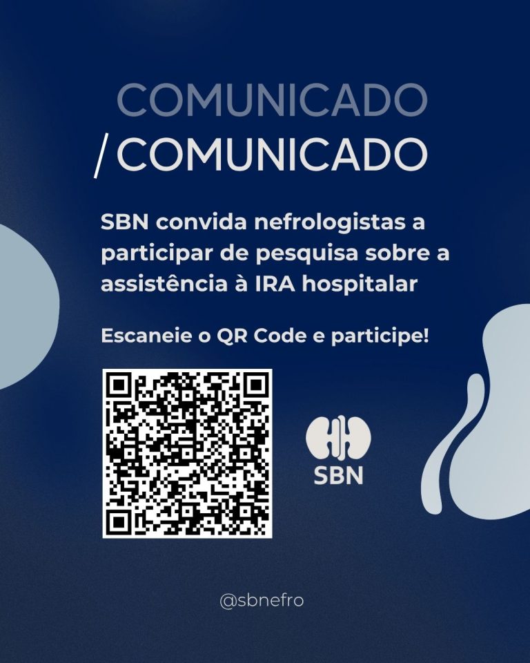 SBN convida nefrologistas a participarem de pesquisa sobre a assistência à IRA hospitalar