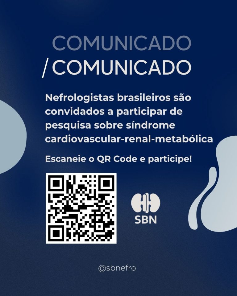 Nefrologistas brasileiros são convidados a participar de pesquisa sobre síndrome cardiovascular-renal-metabólica