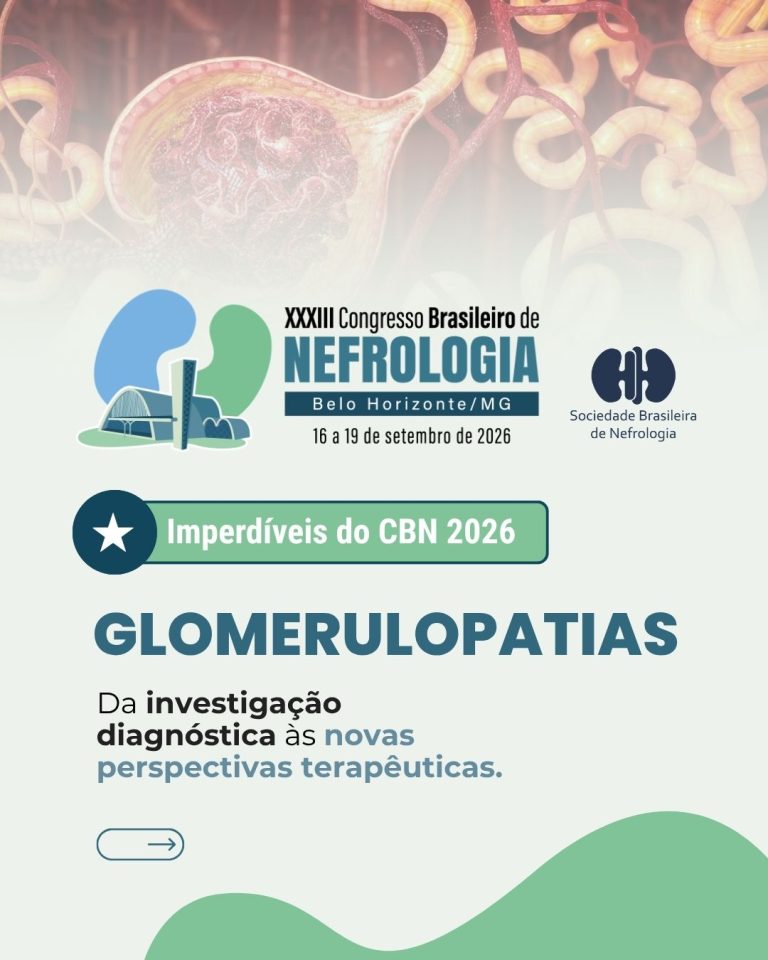Mais um tema para colocar na lista de Imperdíveis do CBN 2026: Glomerulopatias!