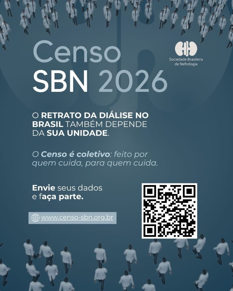 Censo SBN 2026 convoca unidades de diálise de todo o Brasil para participar