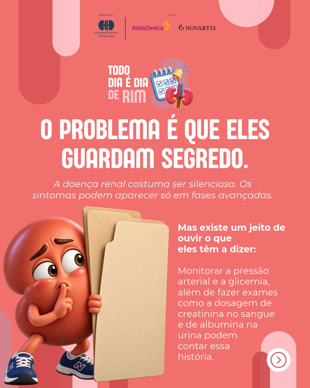 Campanha Todo Dia é Dia de Rim incentiva avaliação da saúde renal e acompanhamento médico