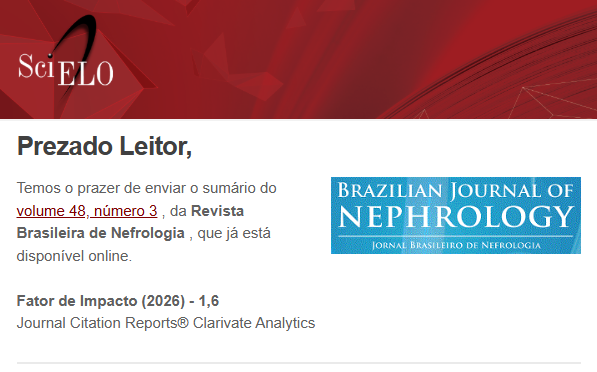 Brazilian Journal of Nephrology disponibiliza novo fascículo com estudos sobre doença renal, diálise e transplante