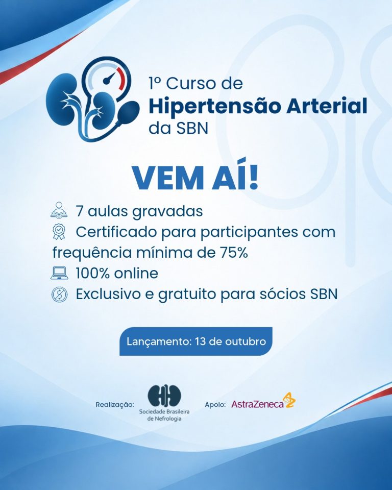 SBN anuncia 1º Curso de Hipertensão Arterial, gratuito e exclusivo para sócios