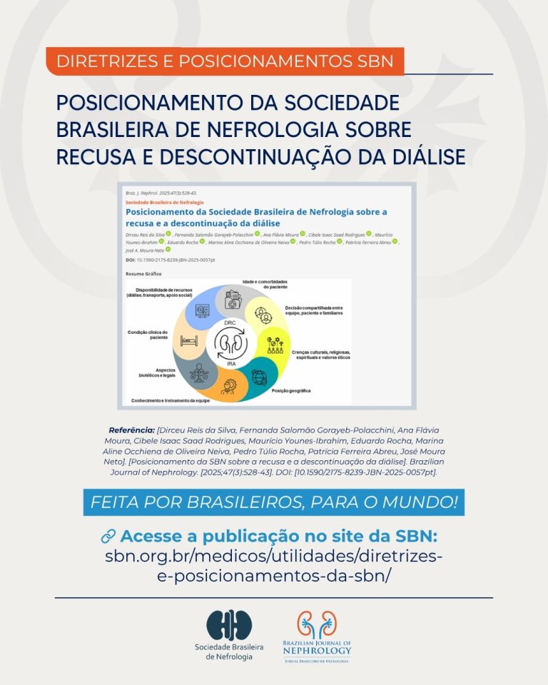 SBN apresenta posicionamento sobre recusa e descontinuação da diálise publicado no BJN