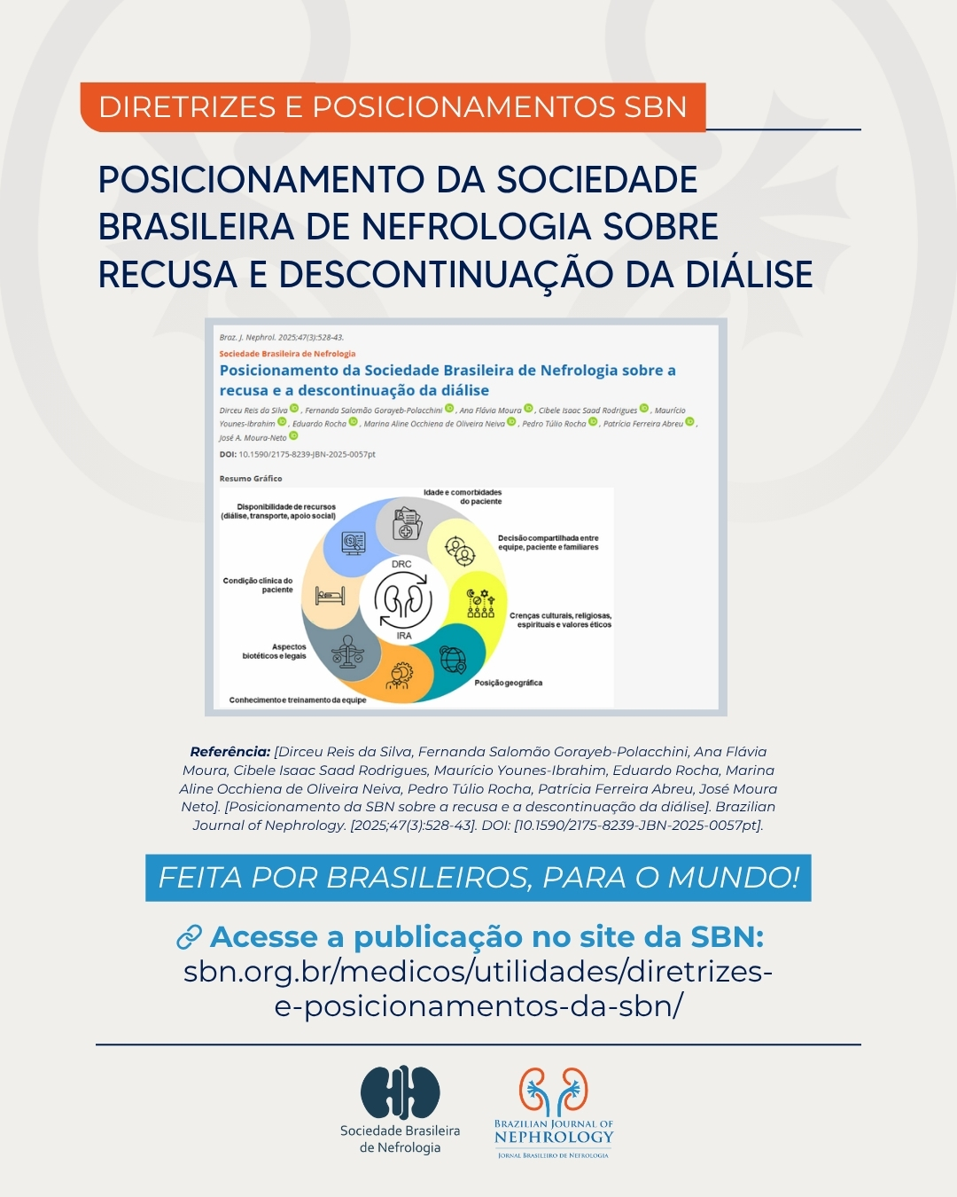 SBN apresenta posicionamento sobre recusa e descontinuação da diálise publicado no BJN