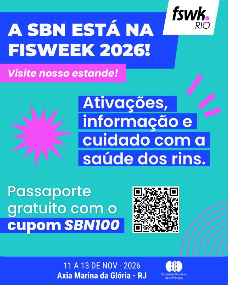 SBN participará da FIS Week 2026 com ações de promoção da saúde renal no Rio de Janeiro