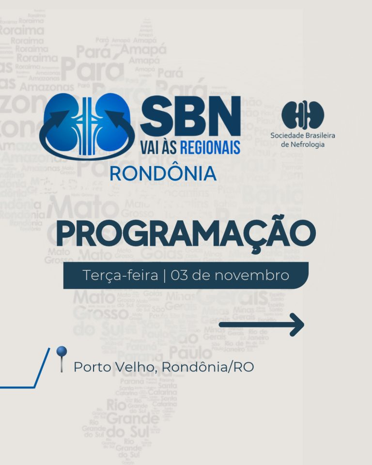 20ª edição do encontro da Diretoria da SBN com associados será realizada em 3 de novembro, em Porto Velho (RO)