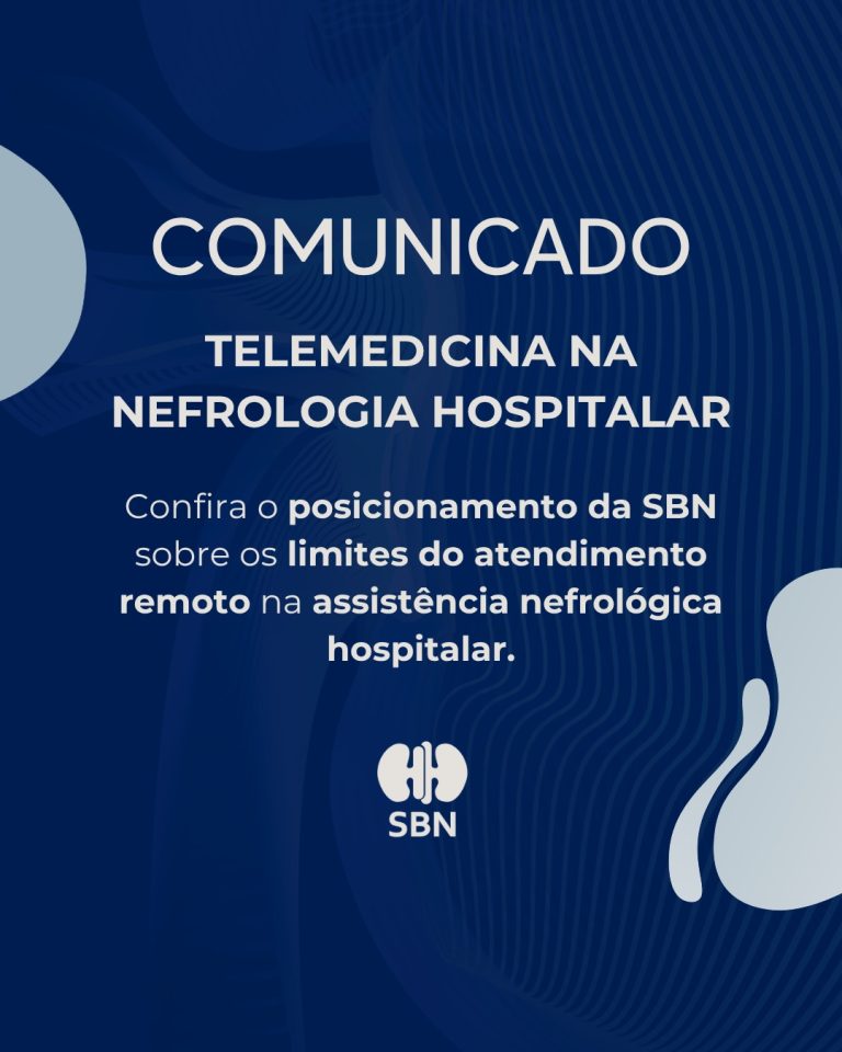 SBN reforça que a avaliação nefrológica presencial é essencial na assistência hospitalar
